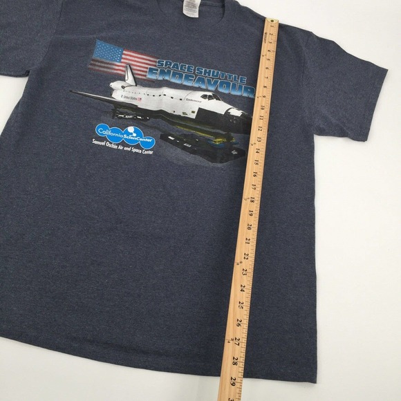 Space Shuttle Endeavour Short Sleeve T-Shirt Size Large Adult Dark Gray Science - Picture 5 of 5
